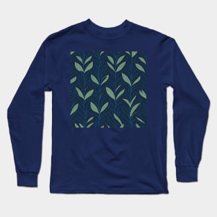 green leaves pattern modern. Long Sleeve T-Shirt